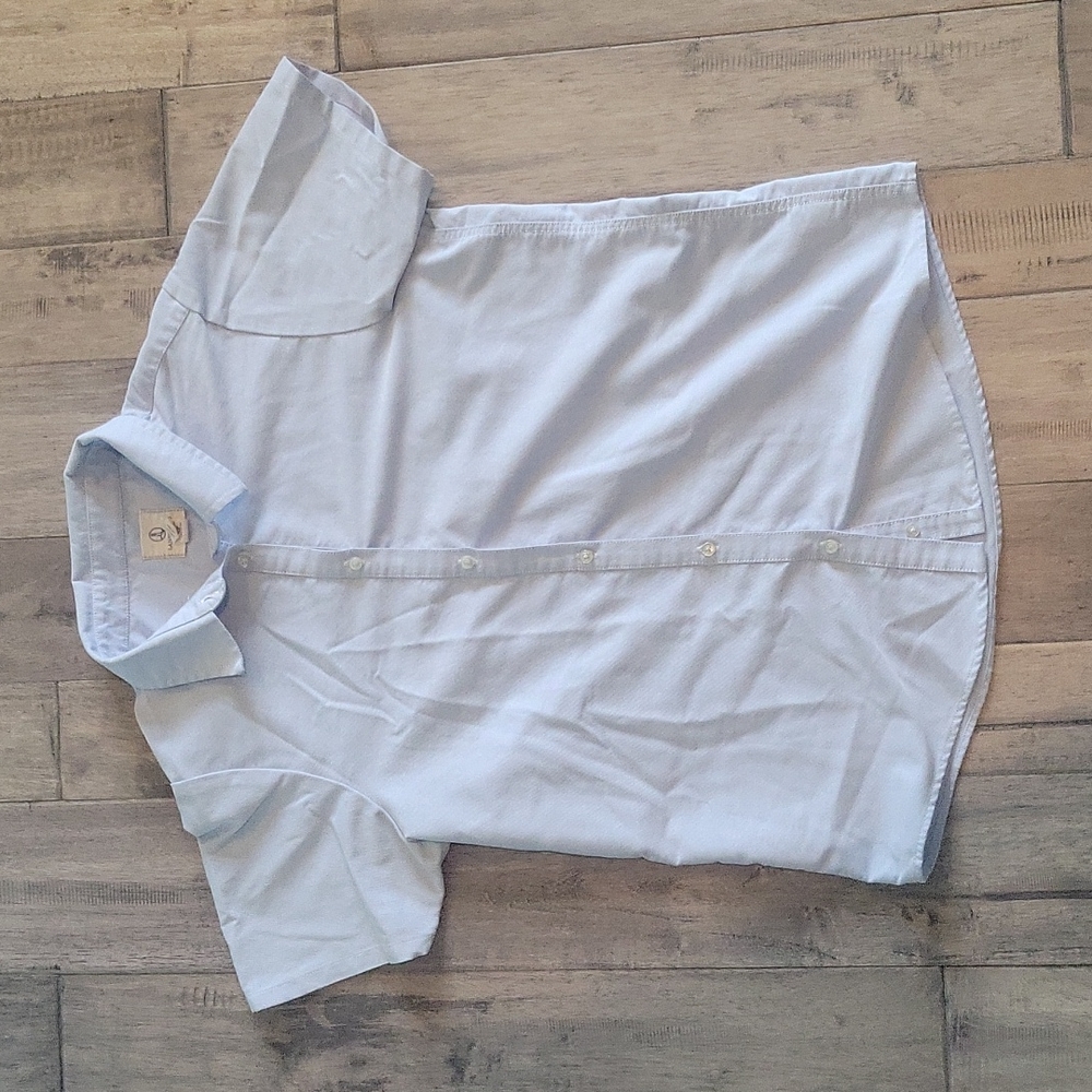 Lands' End Kids Light Blue Button Down Shirt - Size 14